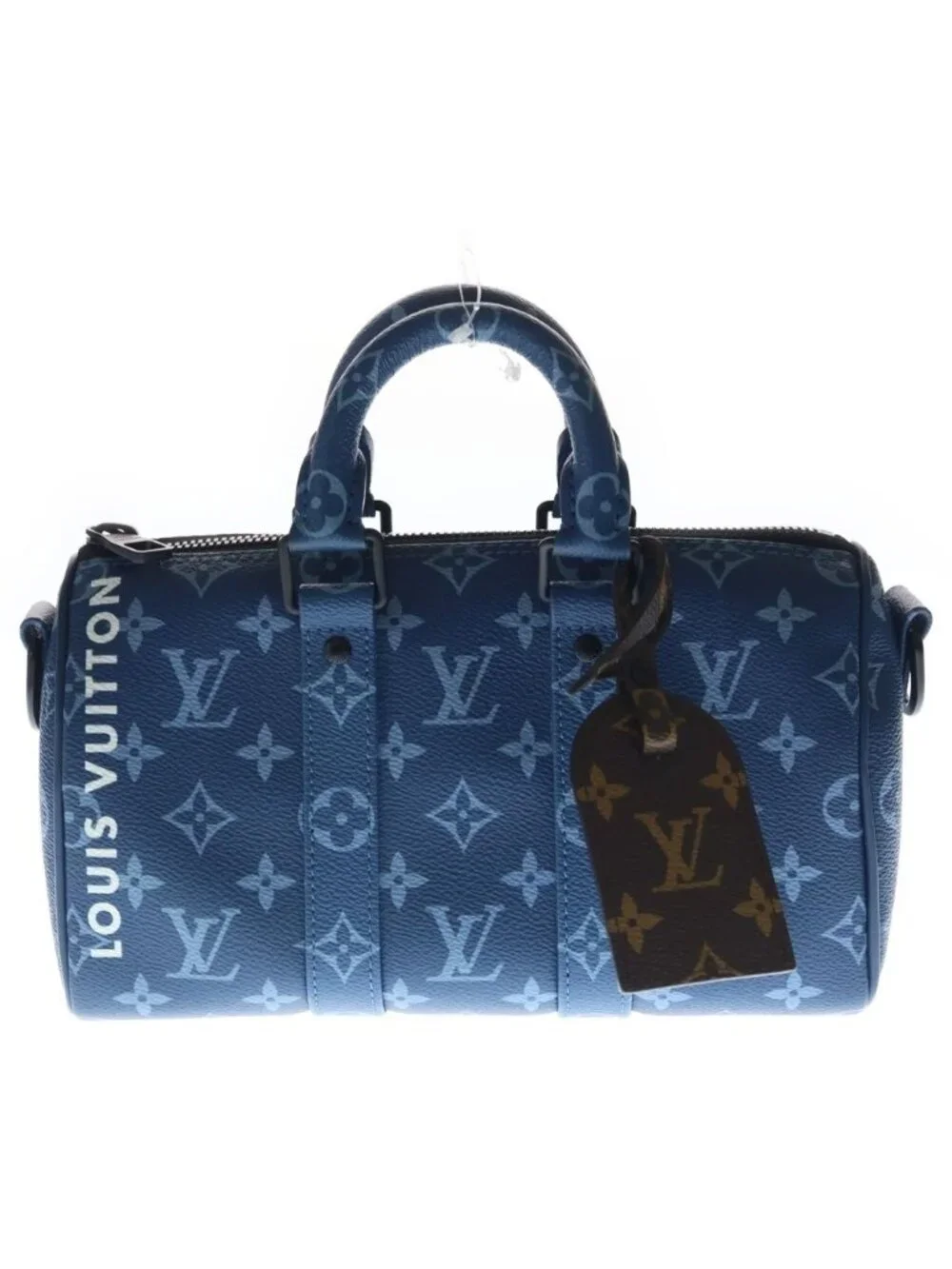 Louis Vuitton Keepall Bandouliere 25 Monogram Atlantic Blue Leather 2-Way Bag